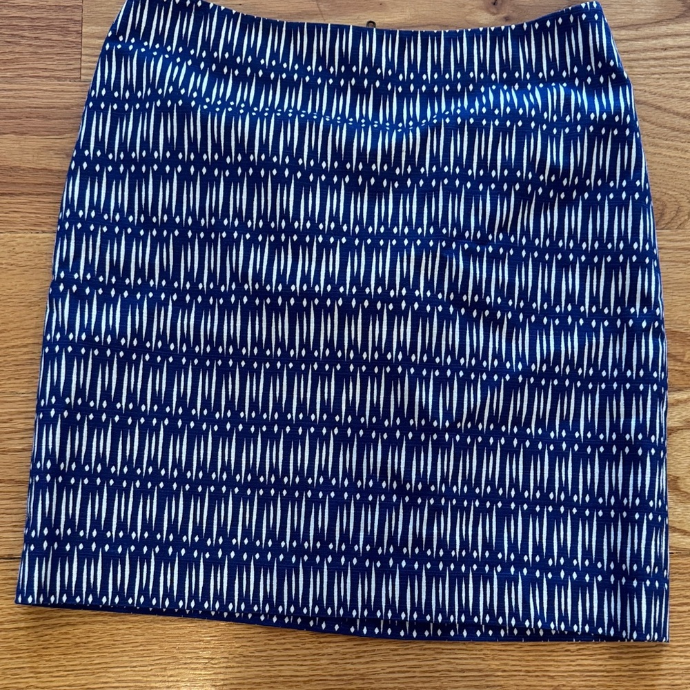 Ann Taylor Blue and White Mini Skirt